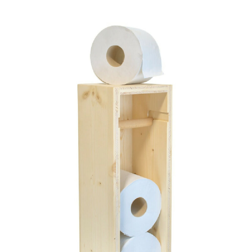 Organizador De Papel Higiénico En Madera