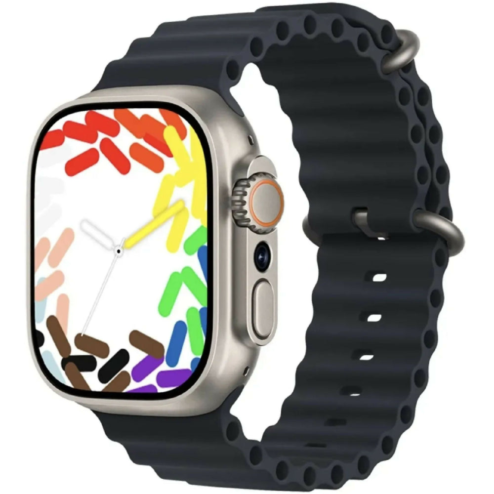Smartwatch Tel 1 Mobulaa Negro Bluetooth Reloj Inteligente Con Pantalla HD, Frecuencia Cardíaca Y Batería Duradera