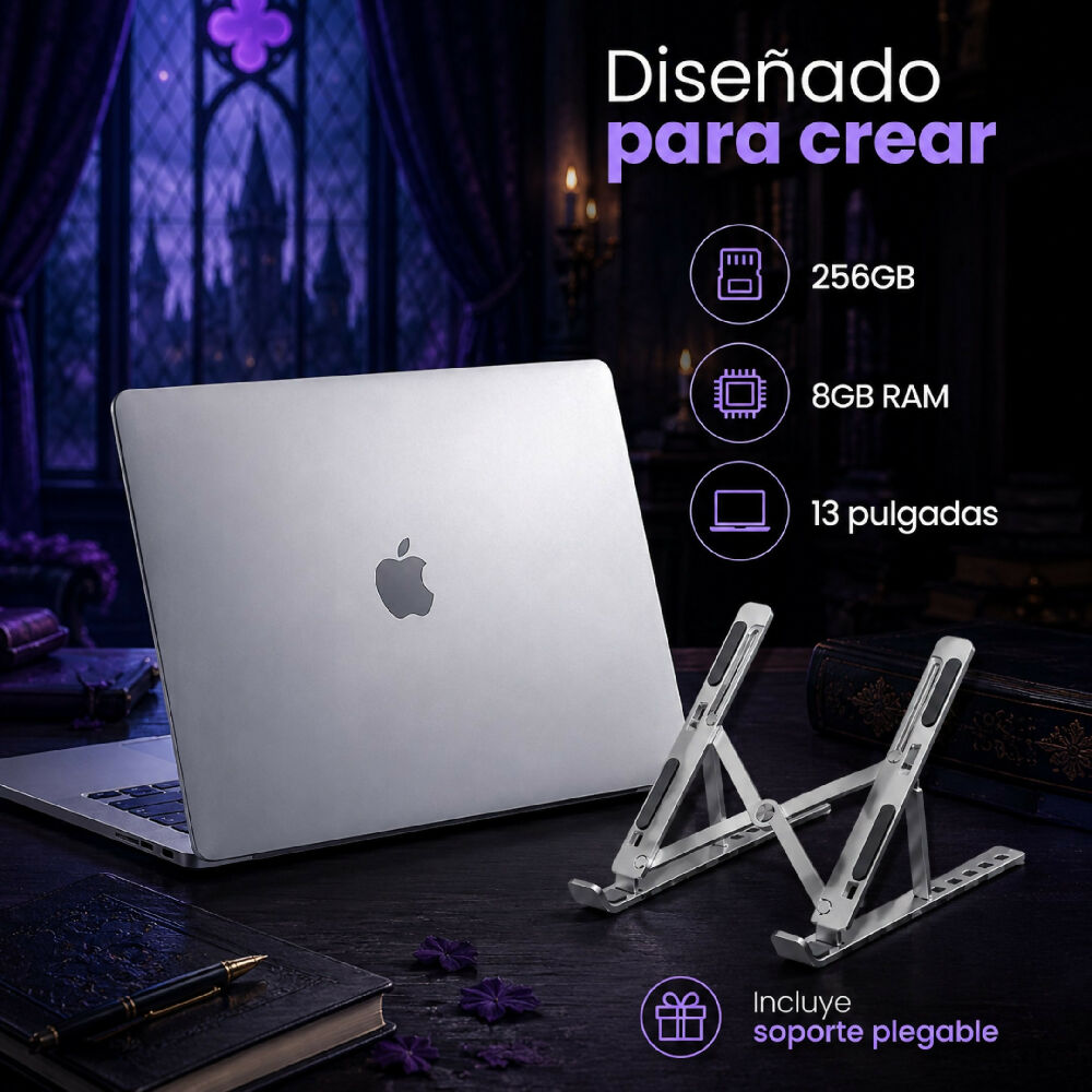 Macbook 13 Pulgadas A18 Pro 256gb Laptop Apple Con Potencia Extrema Plateado + Obsequio