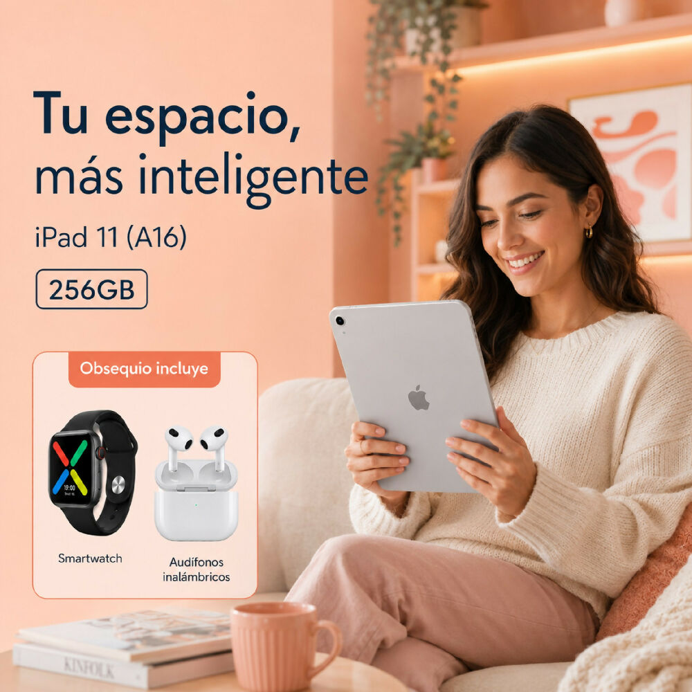 Tablet Apple IPad 11 Pulgadas 256gb A16 + Obsequio Smartwatch Y Audífonos Plateado