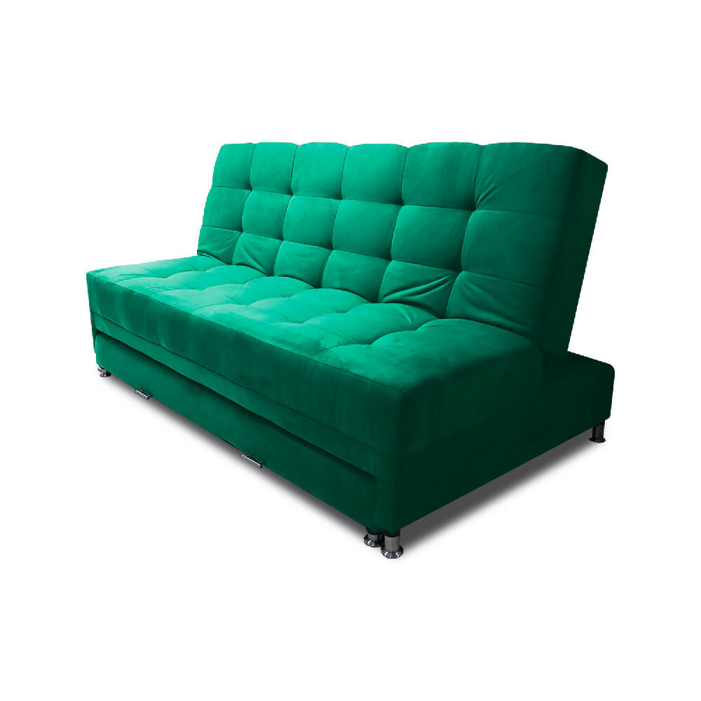 Sofá Cama Tarima Haller En Tela Velvet 190X95X80 Verde