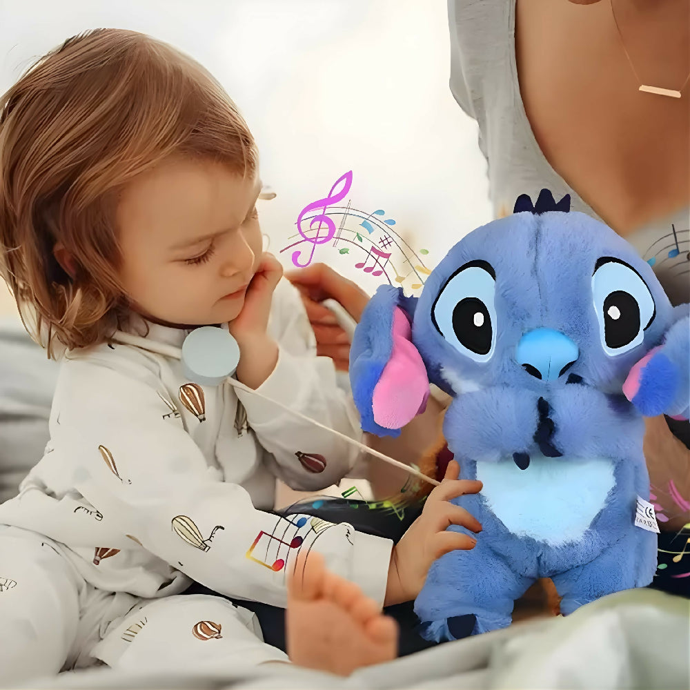 Peluche Stich Que Alivia La Ansiedad Con Sonido Y Respiración Para El Estrés