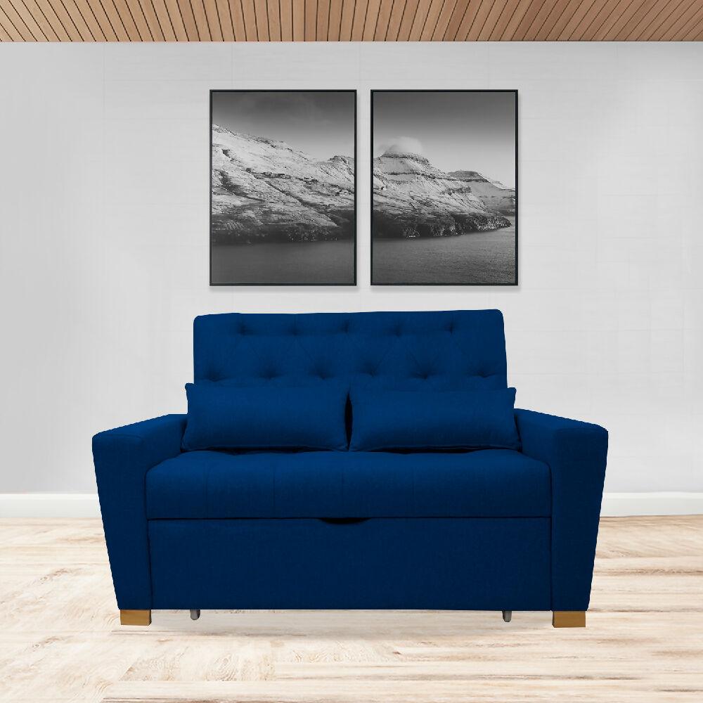 Sofacama Ackerman Azul Petroleo