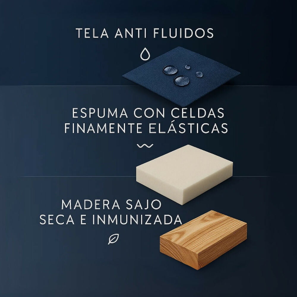 Sofá en L Derecho Lautaro Modular Tela Antifluidos Verde 310x95x71