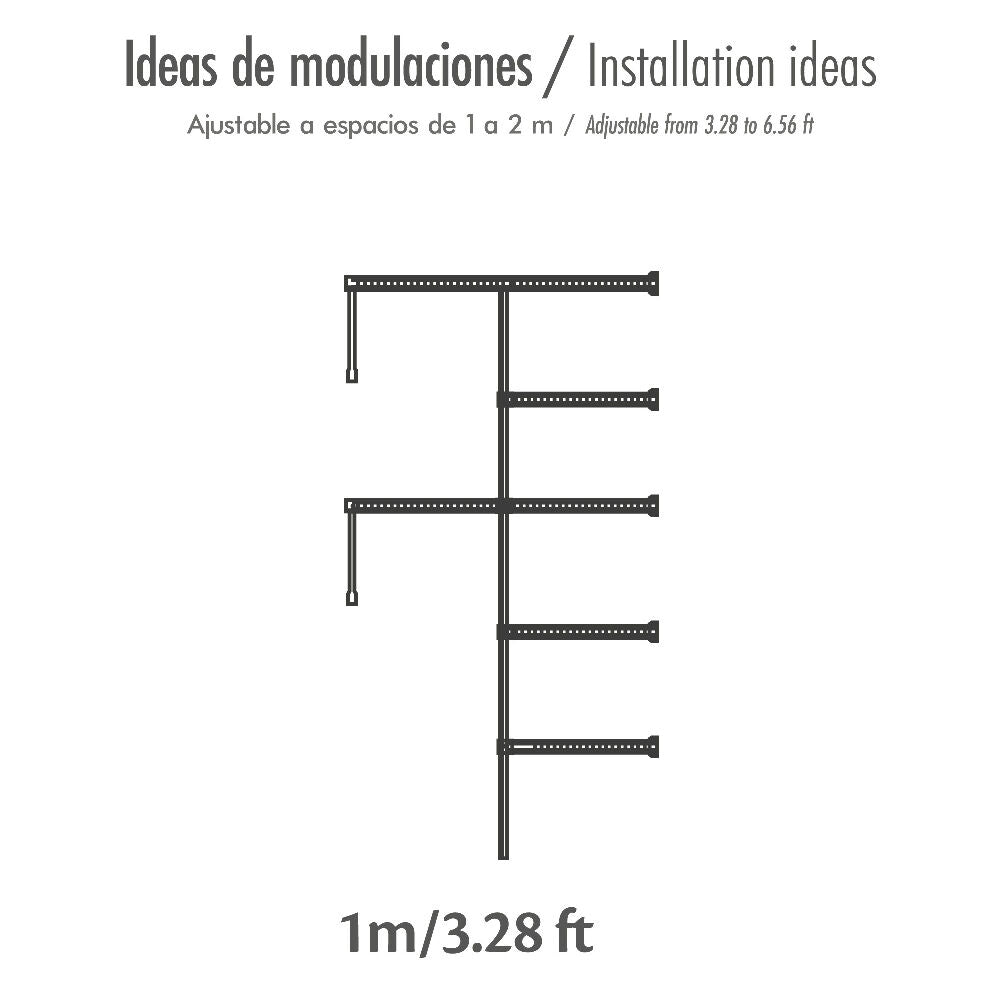 Closet Classic Modular en Acero Rejiplas Alta Resistencia color blanco