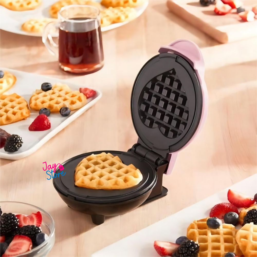 Waflera Eléctrica en Forma Corazón Antiadherente Pancakes
