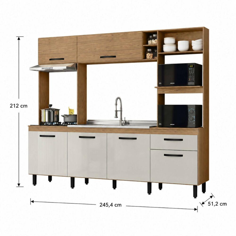 Cocina Cuba - Natural/Blanco Apagado