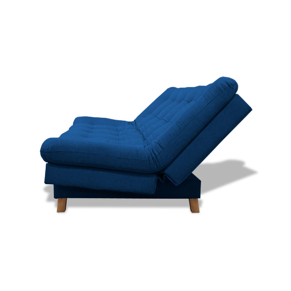 Sofacama Widmer 3 Posiciones Azul Petróleo + Cojines Decorativos
