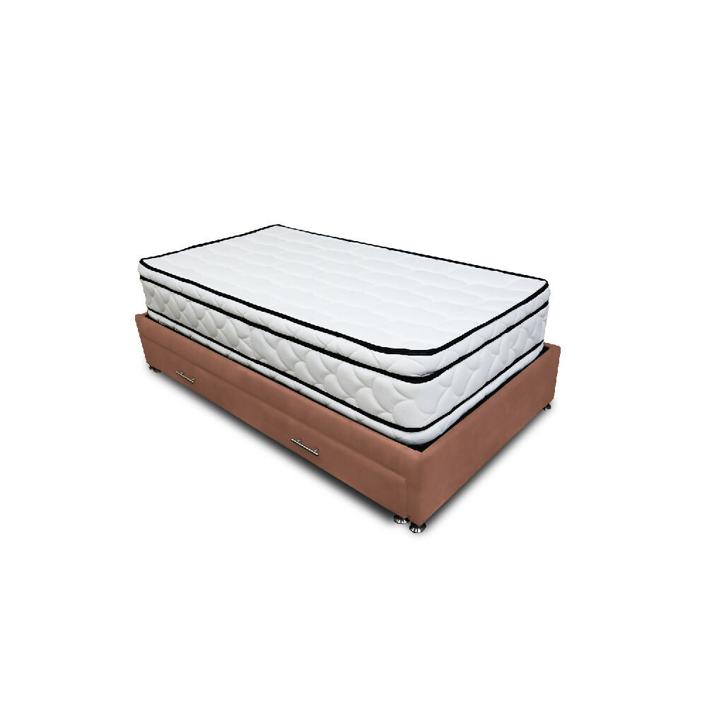 Combo Cama Tarima Nube 100x190 Sencillo Camel
