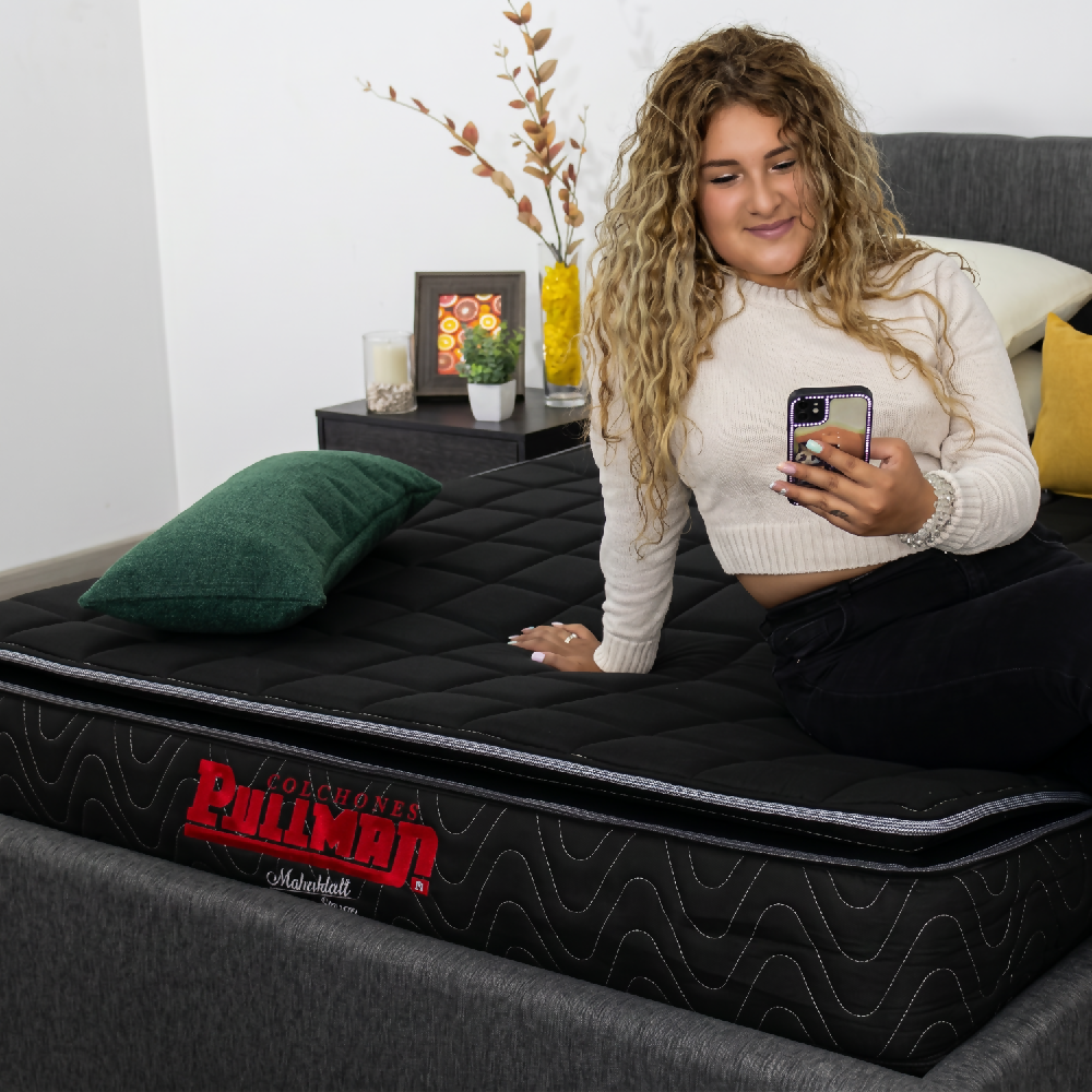 Colchón Pullman Orthopack BTU Mohnblatt Negro King 200 x 200