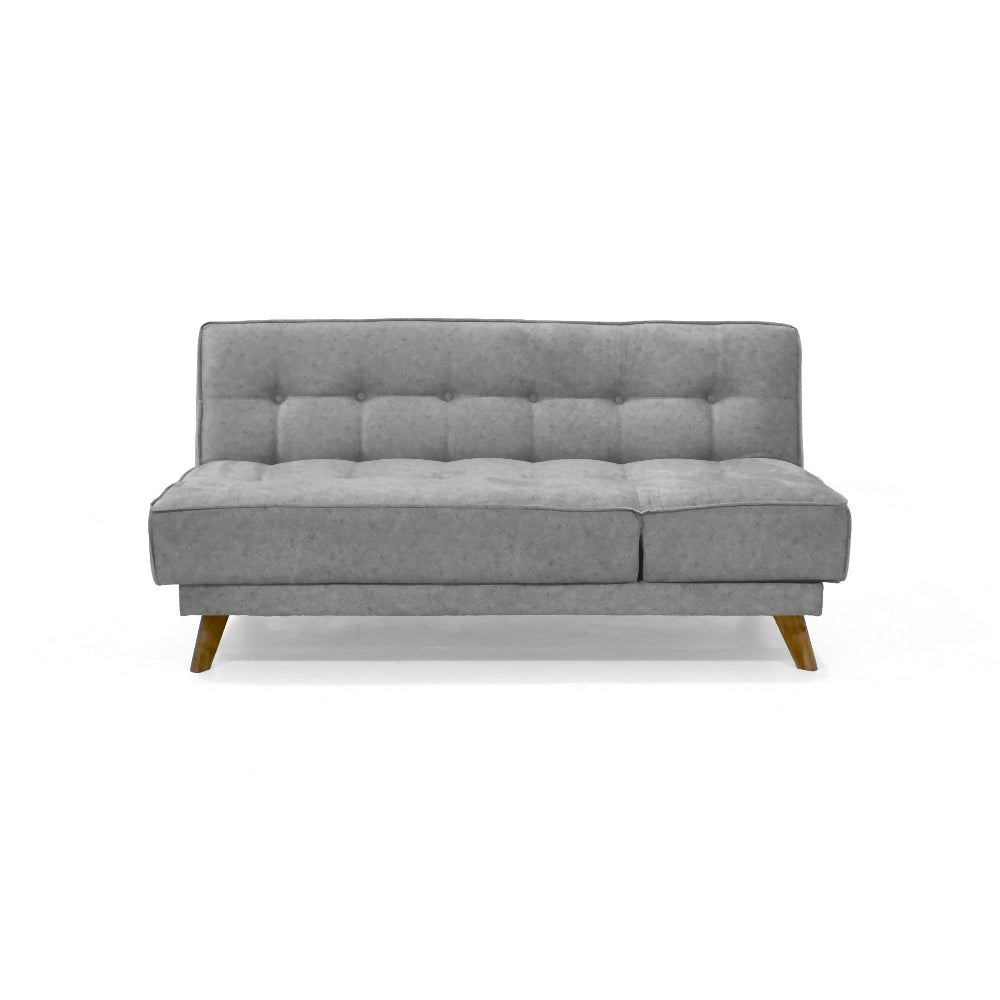 Sofa Cama Petra 177x89x83 Reclinable 5 Posiciones Tela Gris