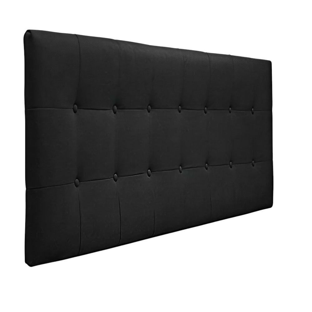 Cabecero Doble 140x60 Cuadros Grandes Negro Tela