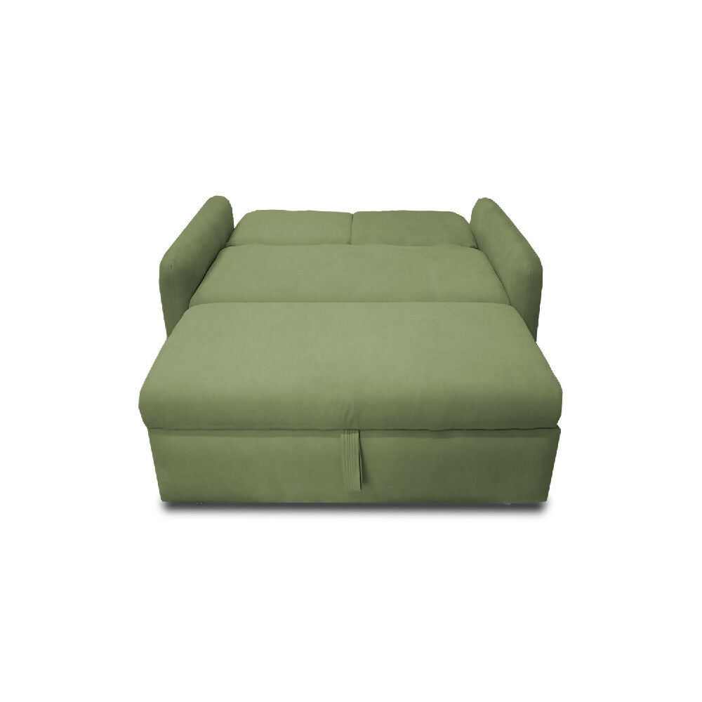 Sofacama Nube Multifuncional Carrito Reclinable Verde + Cojines