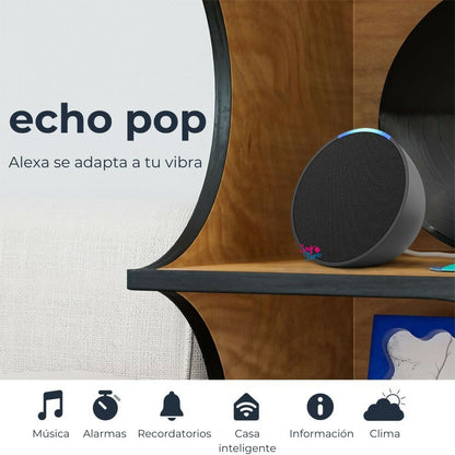 Combo Echo Pop + Bombillo Inteligente LED RGB Alexa Asistente Virtual