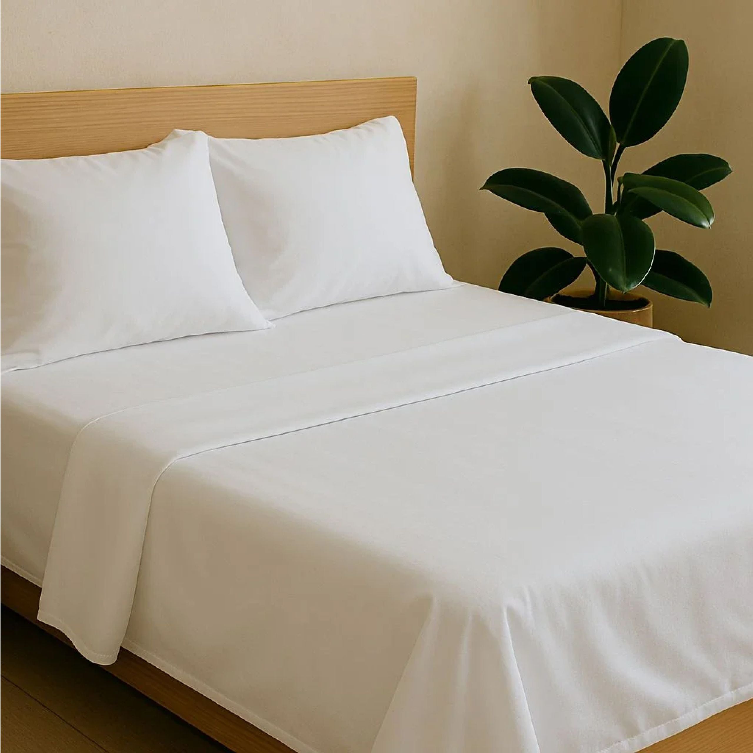 Juego de Sábanas Blanco – Microtex Sencillo