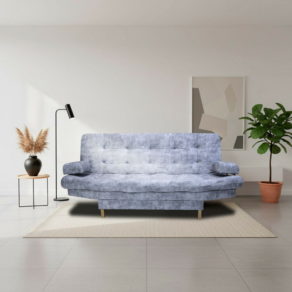 Sofá Cama Blum Clic Clac 3 Posiciones Tela Amigable Con Las Mascotas 185X90X80 Hielo