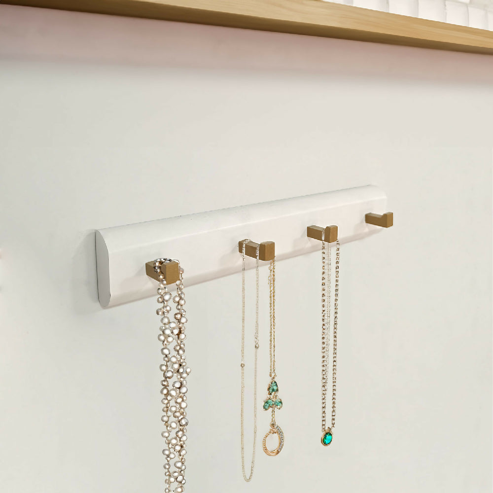 Perchero 4P Collares, Blanco