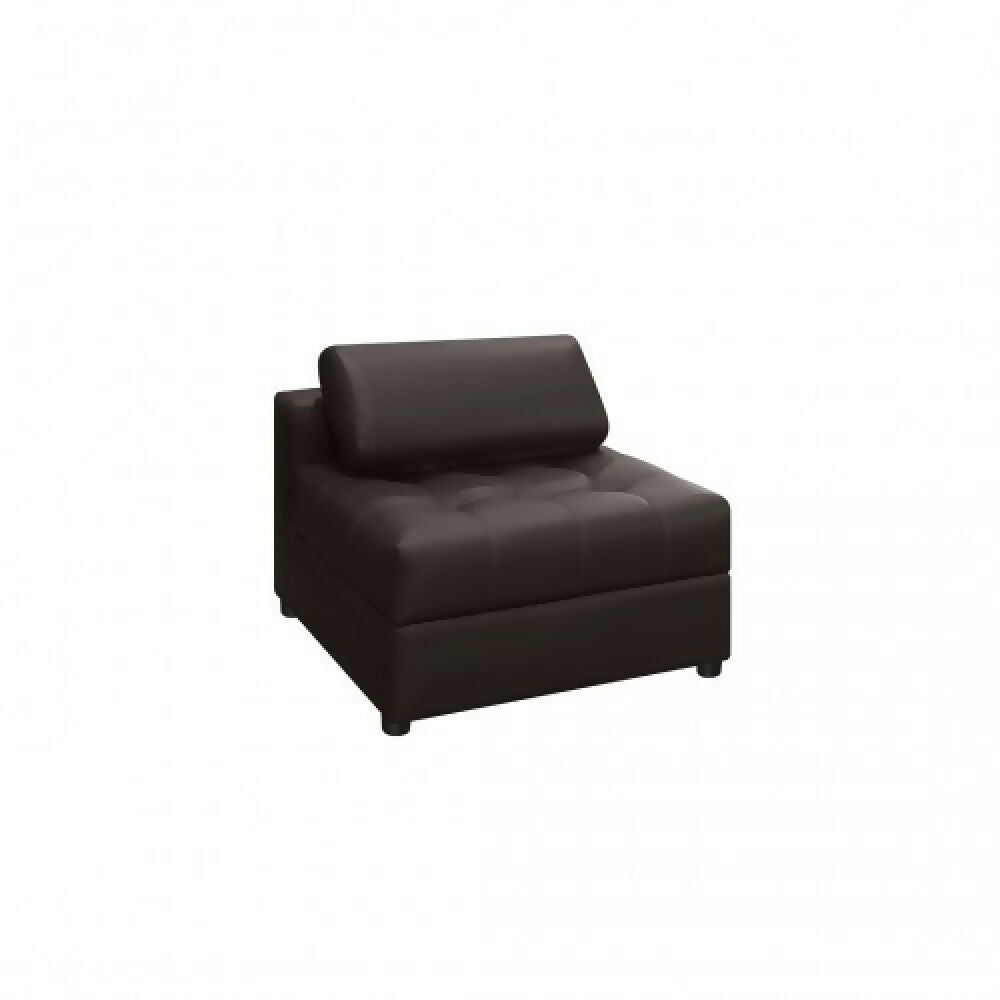 Sofá Alondra L Cuero Sintético Café 3 Puestos