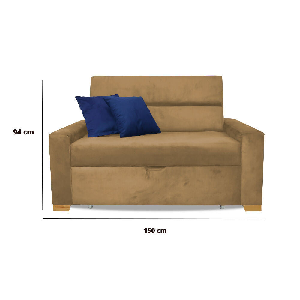 Sofacama Vogel Multifuncional Carrito Camel + Cojines Decorativos