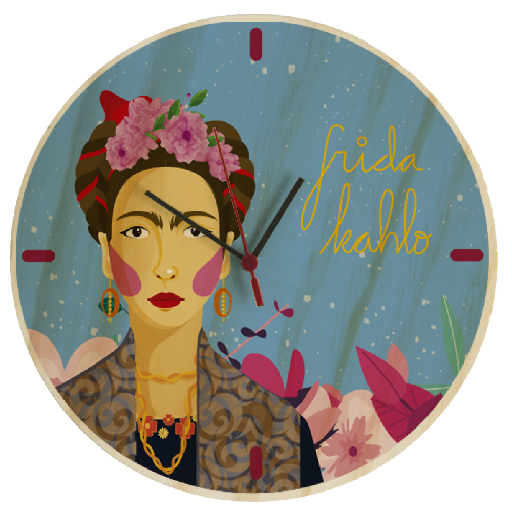 Reloj de pared Frida Floral 29x29