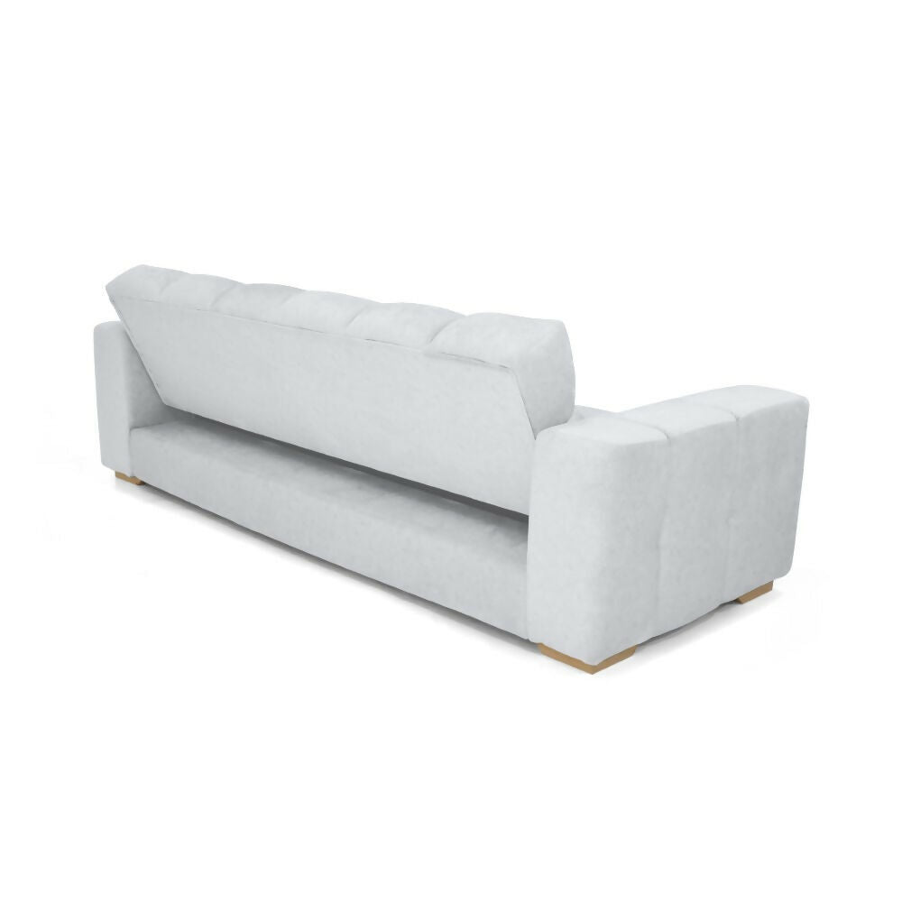 Sofá Cama Reclinable 3 posiciones Miami 228x91x78 Tela Plata