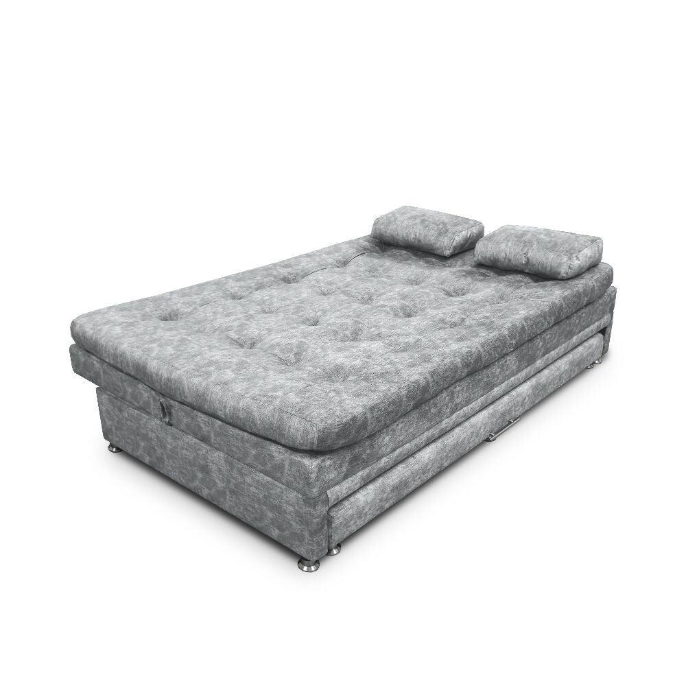 Sofa cama Nido Tarima Olsen Tela Gris - Incluye Cojines