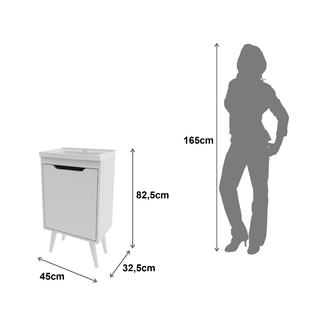 Mueble de baño con lavamanos Nexo - Blanco