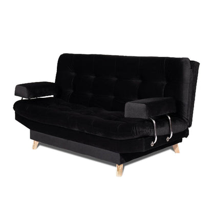 Sofa Cama Valencia Negro 3 Puestos
