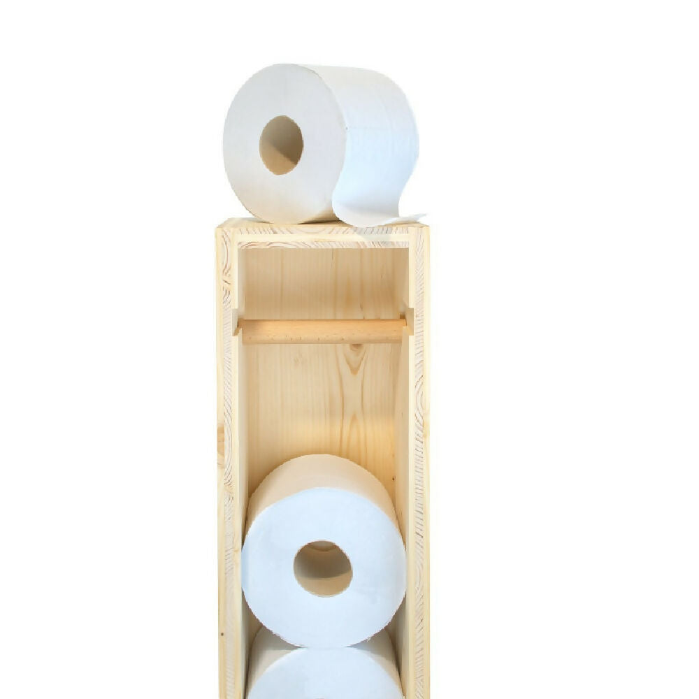 Organizador De Papel Higiénico En Madera