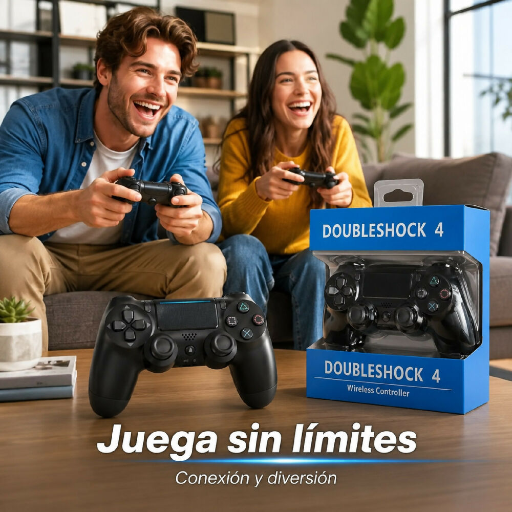 Control Inalámbrico Para Ps4 Color Negro Dualshock Diseño Ergonómico Profesional