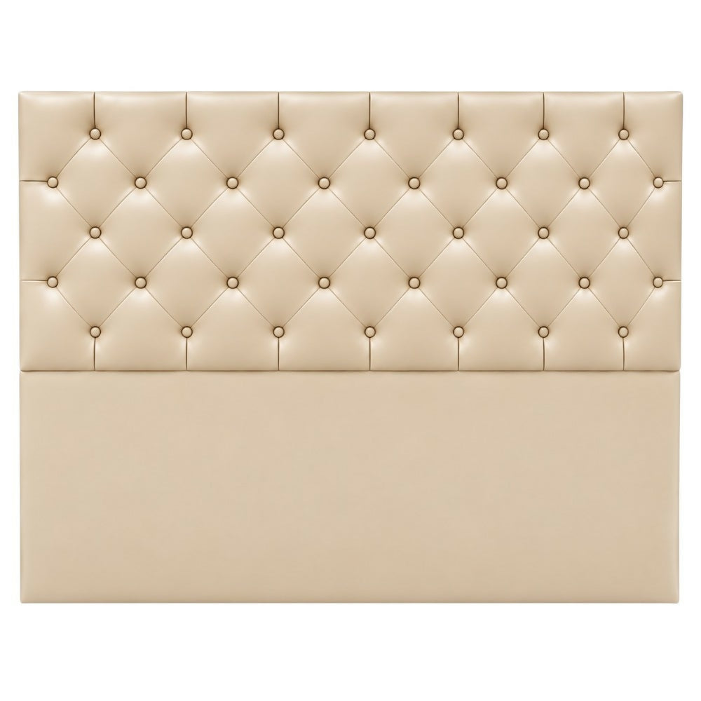 Cabecero Queen 160x60+55 Rombos Beige Sintético