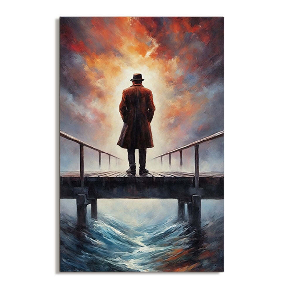 Lienzo Cuadro Decorativo Crepúsculo Solitario 110x80CM