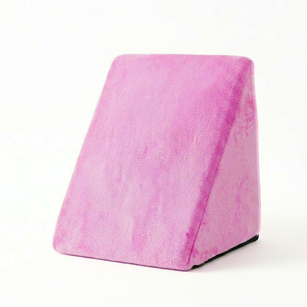 Cojín tv triangular rosado