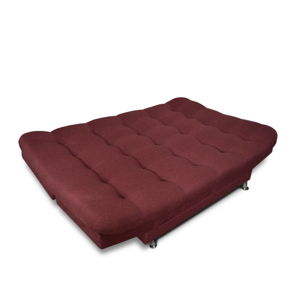 Sofa cama 3 posiciones Carvallo Plain Vinotinto