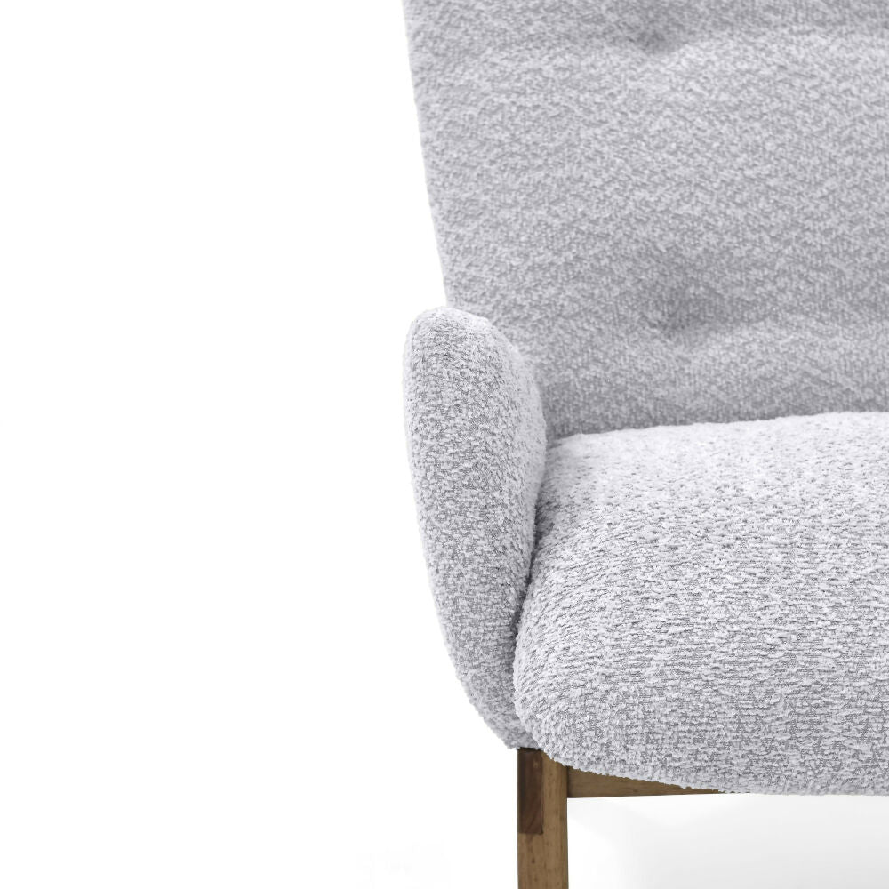 Poltrona Veneto 73x85x89 Tela Acolchada Plata