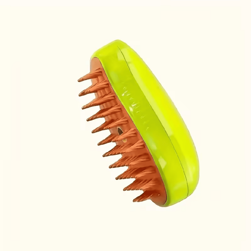 Cepillo Vaporizador Para Perros Y Gatos 3 En 1 Con Pulverizador De Agua Y Vapor (Verde)
