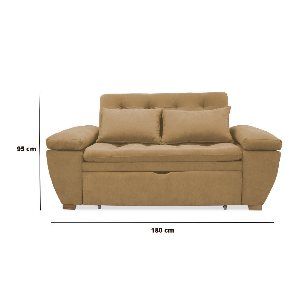Sofacama Tobler Multifuncional Carrito Camel