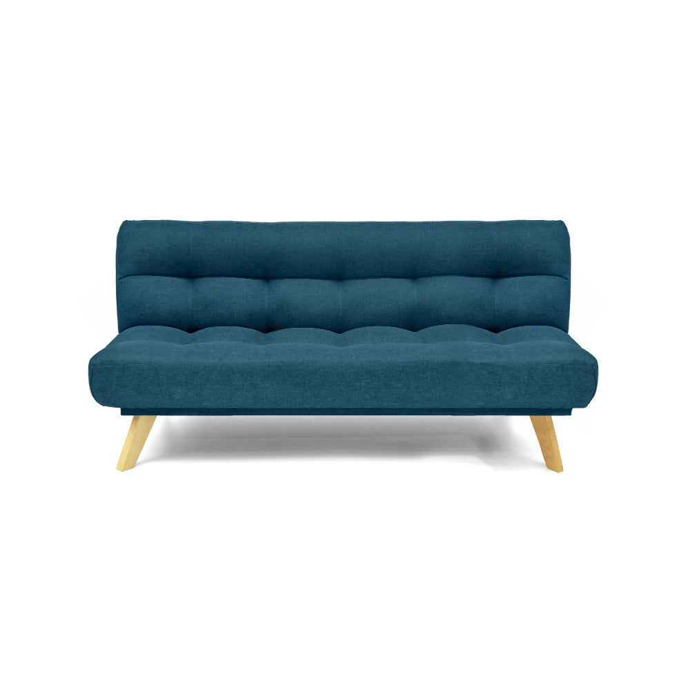 Sofa Cama Porto 182x85x85 Reclinable 3 posiciones Tela Azul