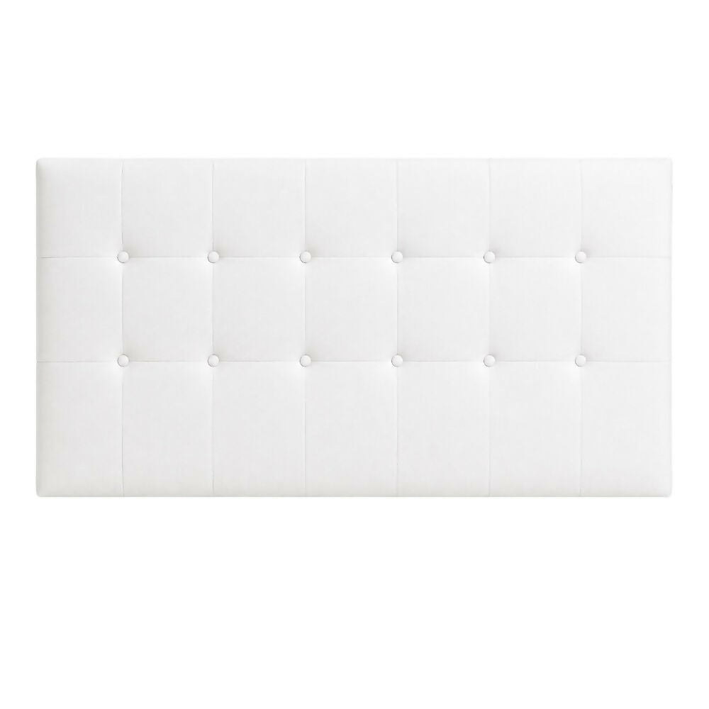 Cabecero Semidoble 120x60 Cuadros Grandes Blanco Tela