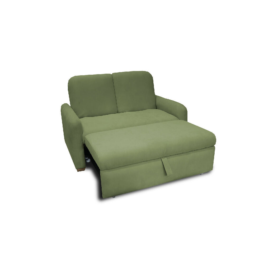 Sofacama Nube Multifuncional Carrito Reclinable Verde + Cojines