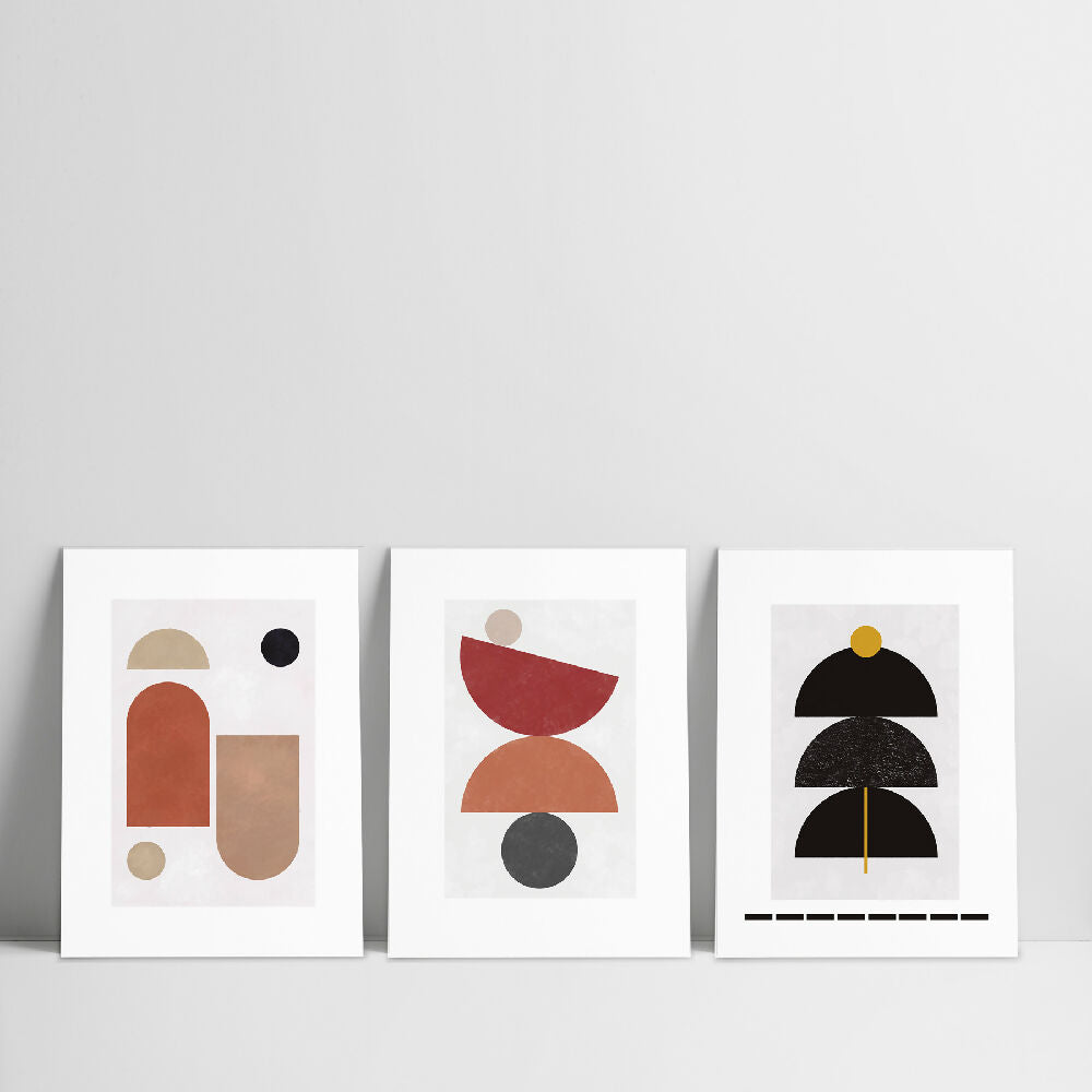 Triptico Equilibrio minimalista 37 cm x 50 cm