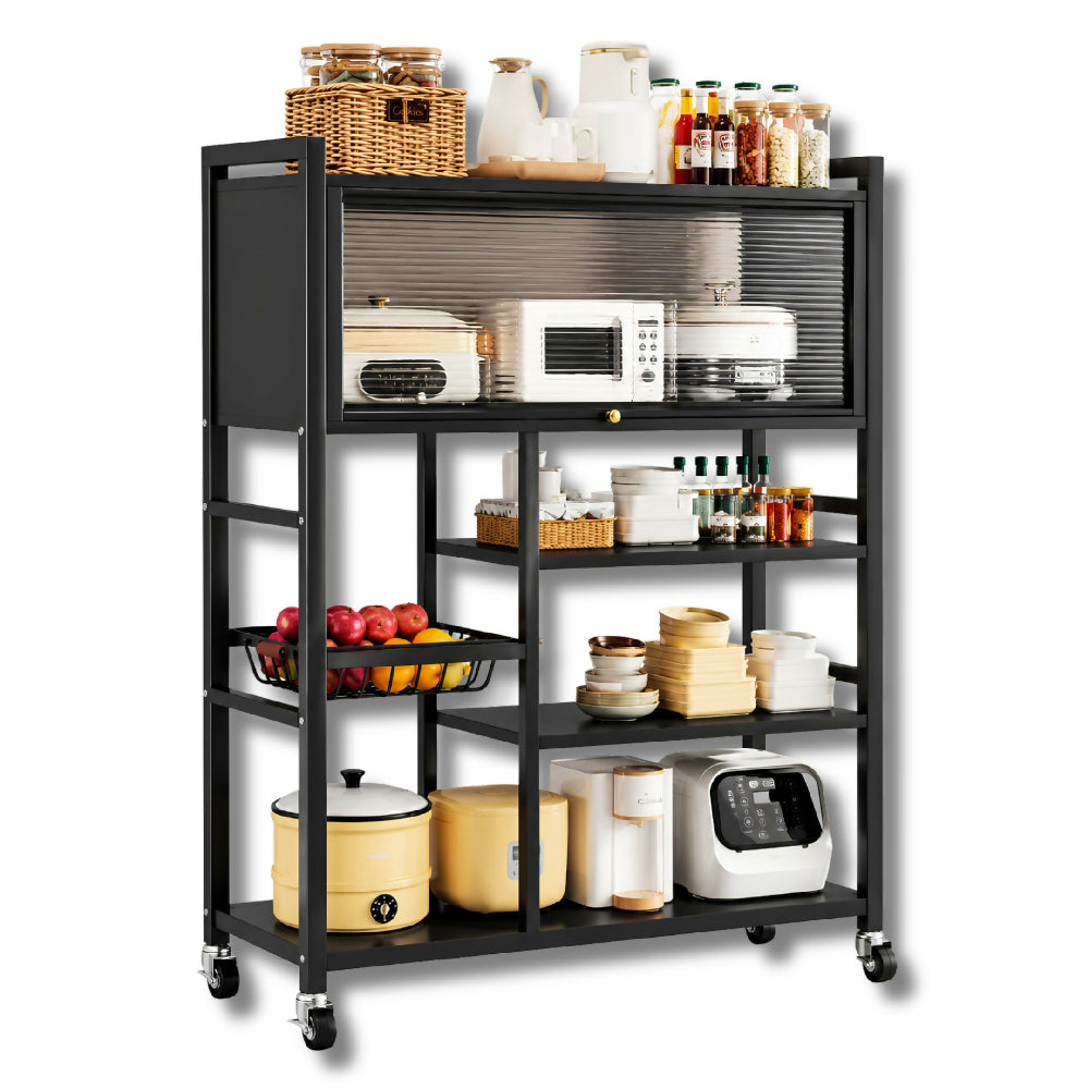 Organizador De Cocina Multiusos Premium Estante Con Puerta Metálico