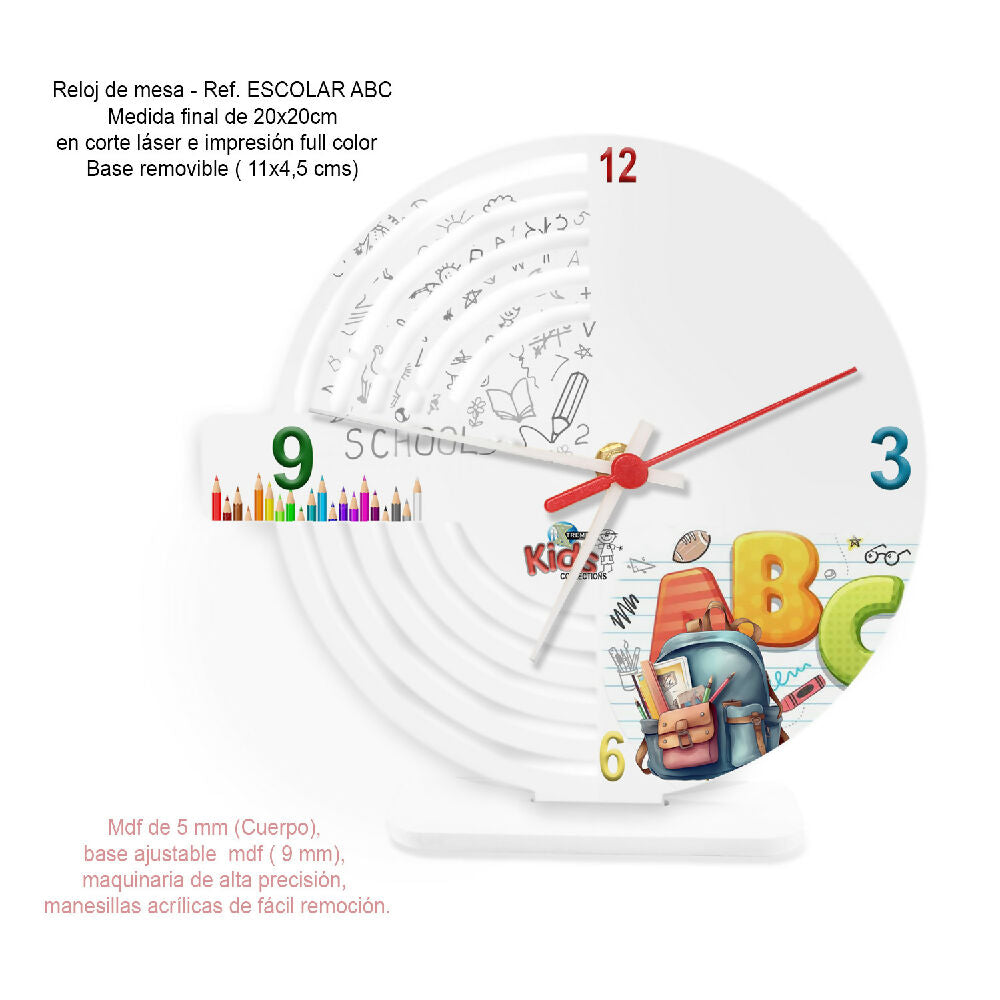 RELOJES DE MESA ABC ficha