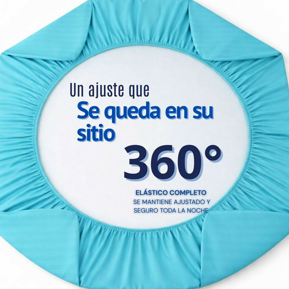 Juego de sabanas king turquesa