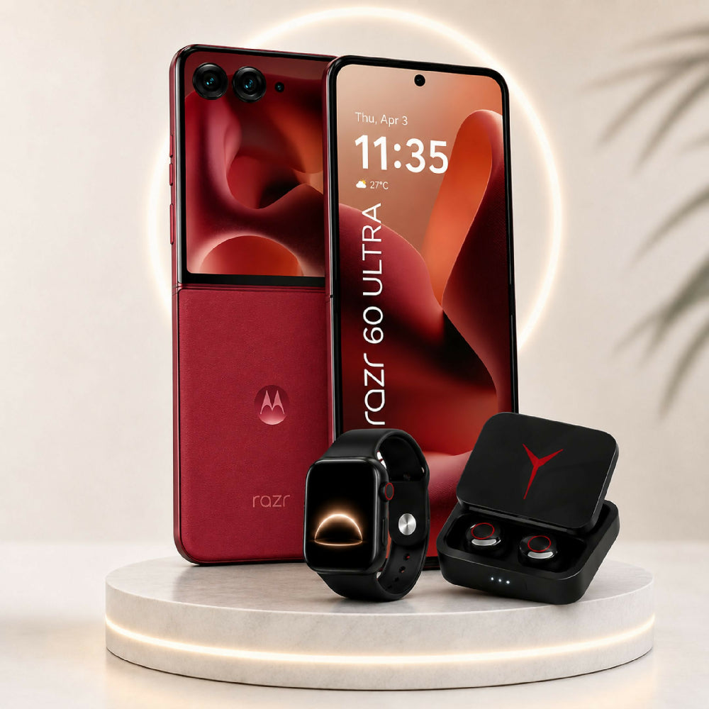 Teléfono Motorola Razr 60 Ultra 1TB Rojo + Kit Regalo Reloj Inteligente Y Audífonos