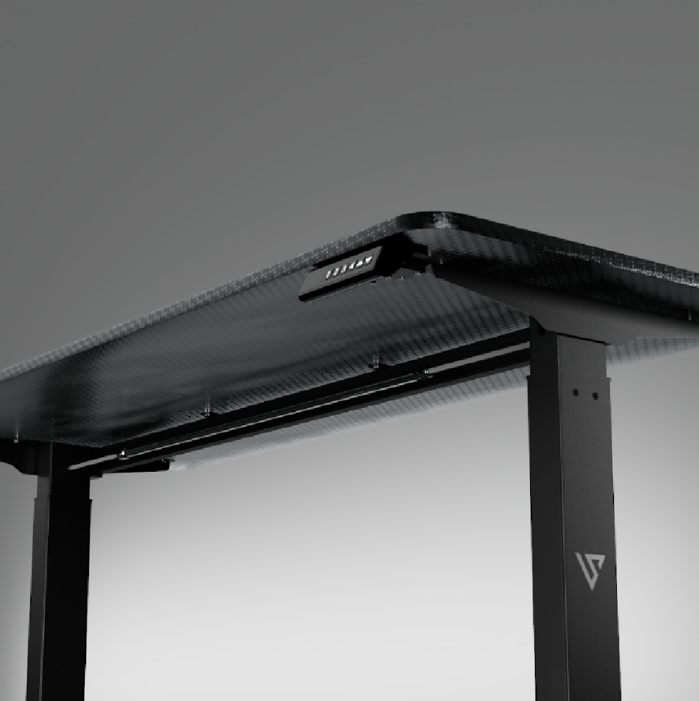 Escritorio Versus Ajustable Eléctrico Negro Fibra 140x60