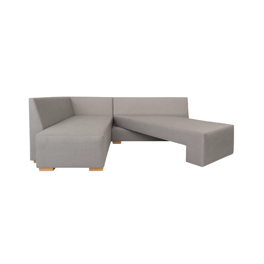 Sofá Cama en L Izquierdo Tito Lona anti fluidos Gris 288x88x83