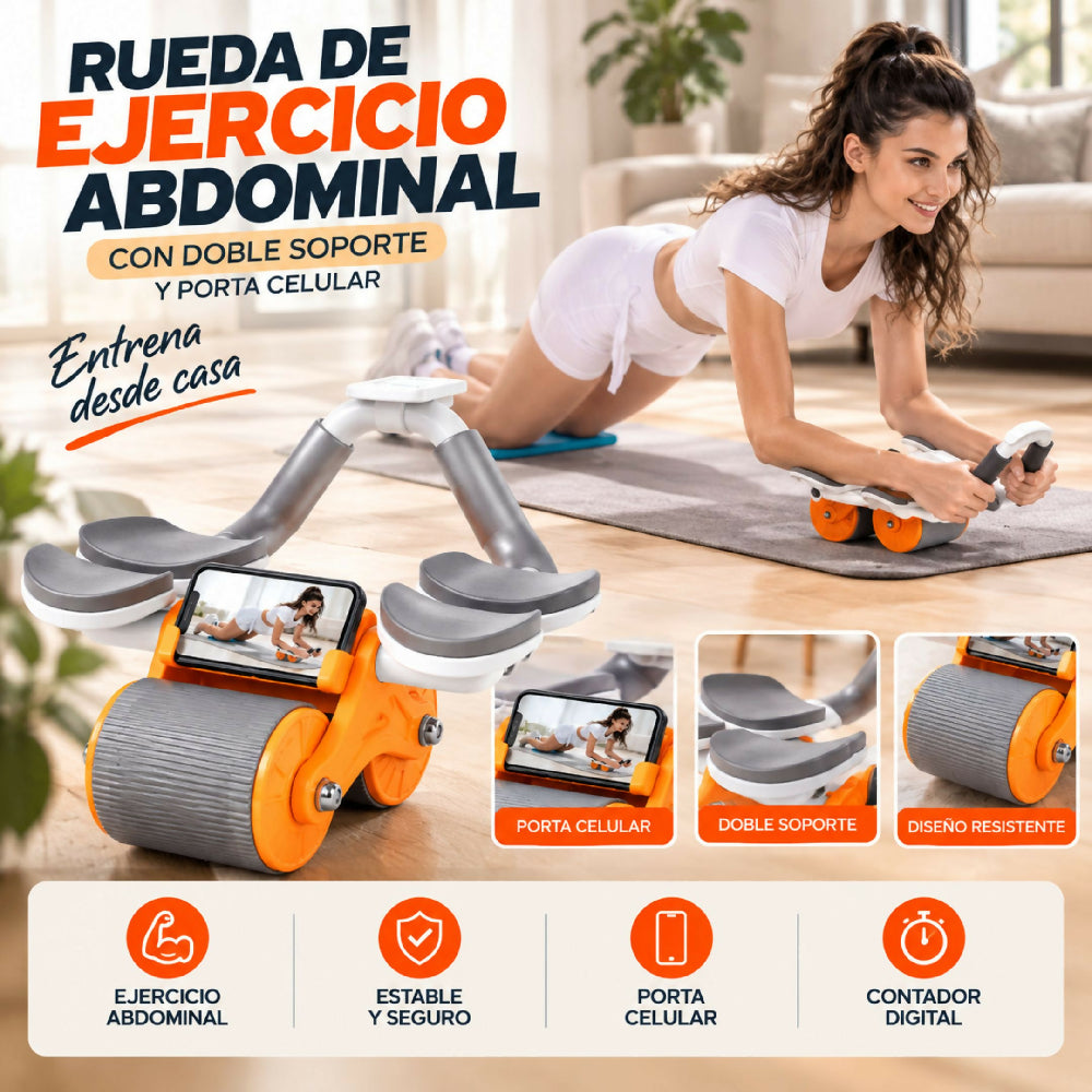 Rueda Abdominal Rebote Automático Con Soporte Para Celular WT-E172