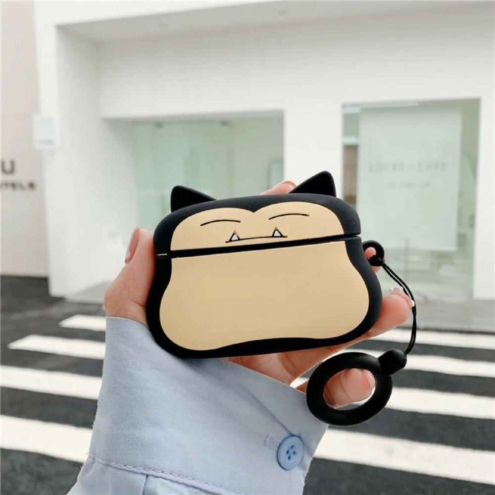 Forro Para Audifonos Airpods Pro 2 Diseño Snorlax Y Protección Anticaídas