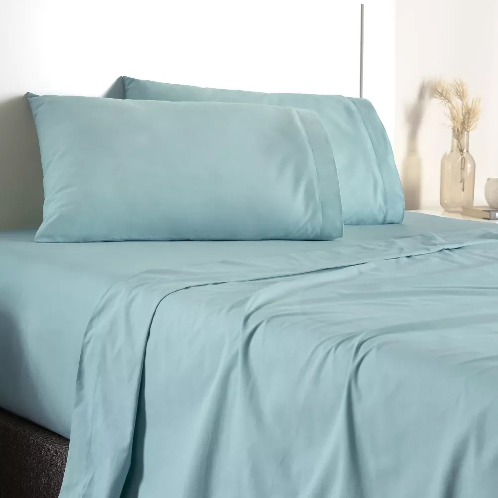 Sábanas Cabos, en Algodón 100% Menta, para Cama Doble